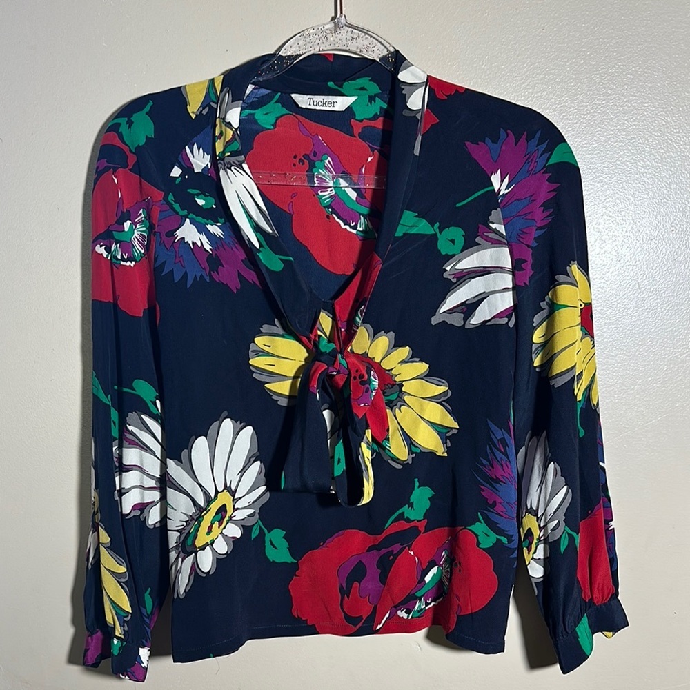 Tucker Floral Tie Front Top |‎ XXS